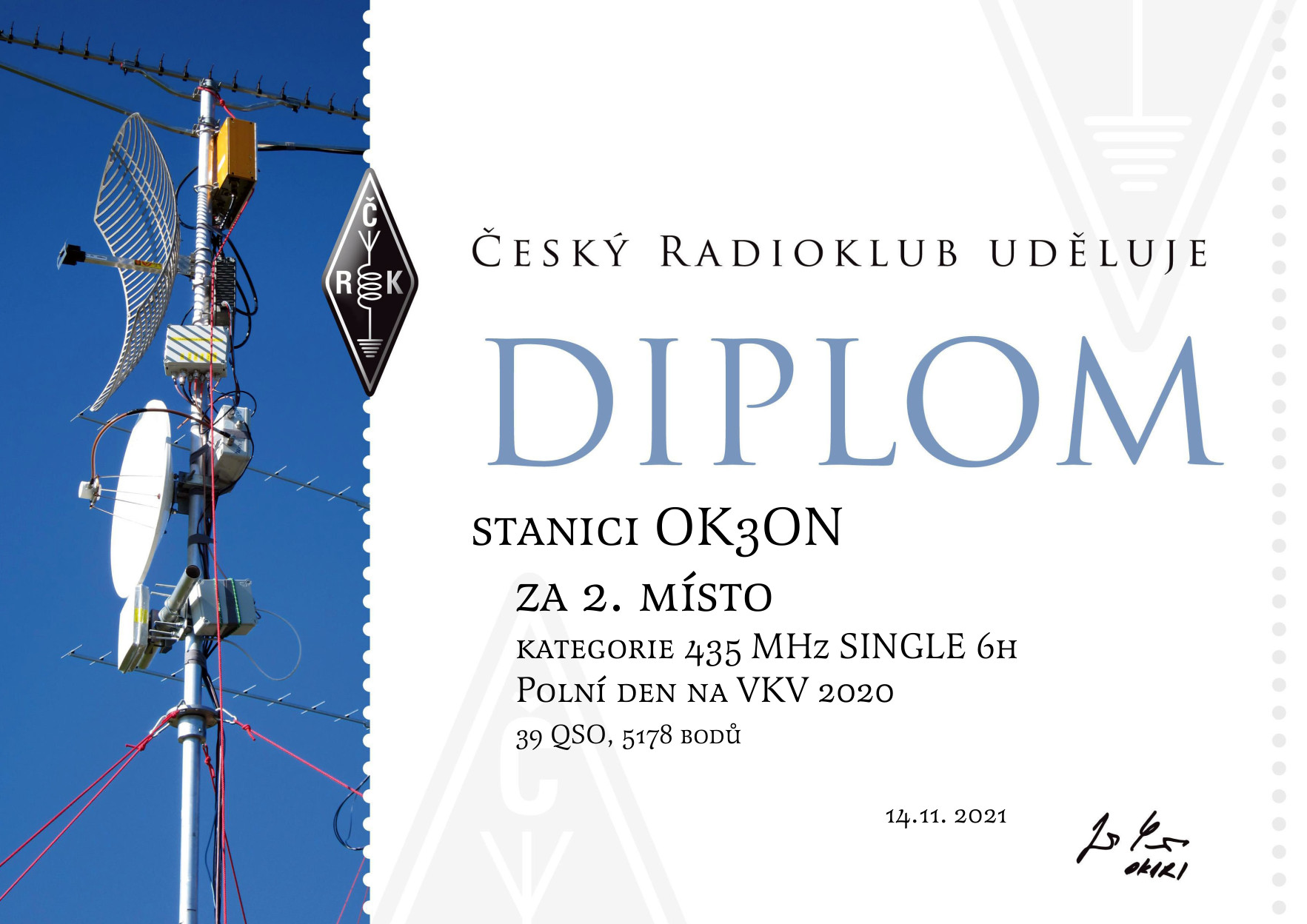 awards/OK3ON_435_MHz_SINGLE_6h_Polni_den_na_VKV_2020.jpg